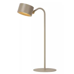 Lucide JOLAN - Oplaadbare Bureaulamp - Accu/Batterij - LED Dim to warm - 1x3,5W 2700K/5700K - Taupe