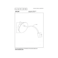 Lucide JOLIJN Bedlamp-Mat Go.-Ø11-LED-2W-3000K