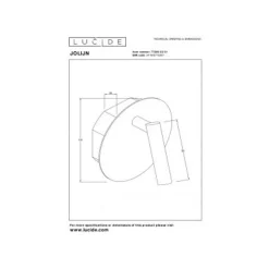 Lucide JOLIJN Bedlamp-Wit-Ø10,2-LED-2W-3000K