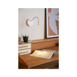 Lucide JOLIJN Bedlamp-Wit-Ø11-LED-2W-3000K