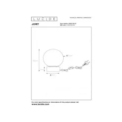 Lucide JORIT - Tafellamp - Ø 20 cm - 1xE27 - Fumé Lucide