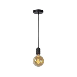 Lucide JOVA - Hanglamp - Ø 4,6 cm - 1xE27 - Zwart