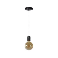 Lucide JOVA - Hanglamp - Ø 4,6 cm - 1xE27 - Zwart