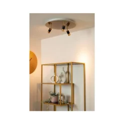 Lucide JUBEL Plafonnière-Mat Go.-Ø48-LED Dimb.-5W-2700K