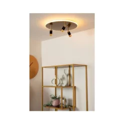 Lucide JUBEL Plafonnière-Mat Go.-Ø48-LED Dimb.-5W-2700K