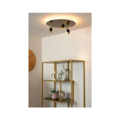 Lucide JUBEL Plafonnière-Mat Go.-Ø48-LED Dimb.-5W-2700K