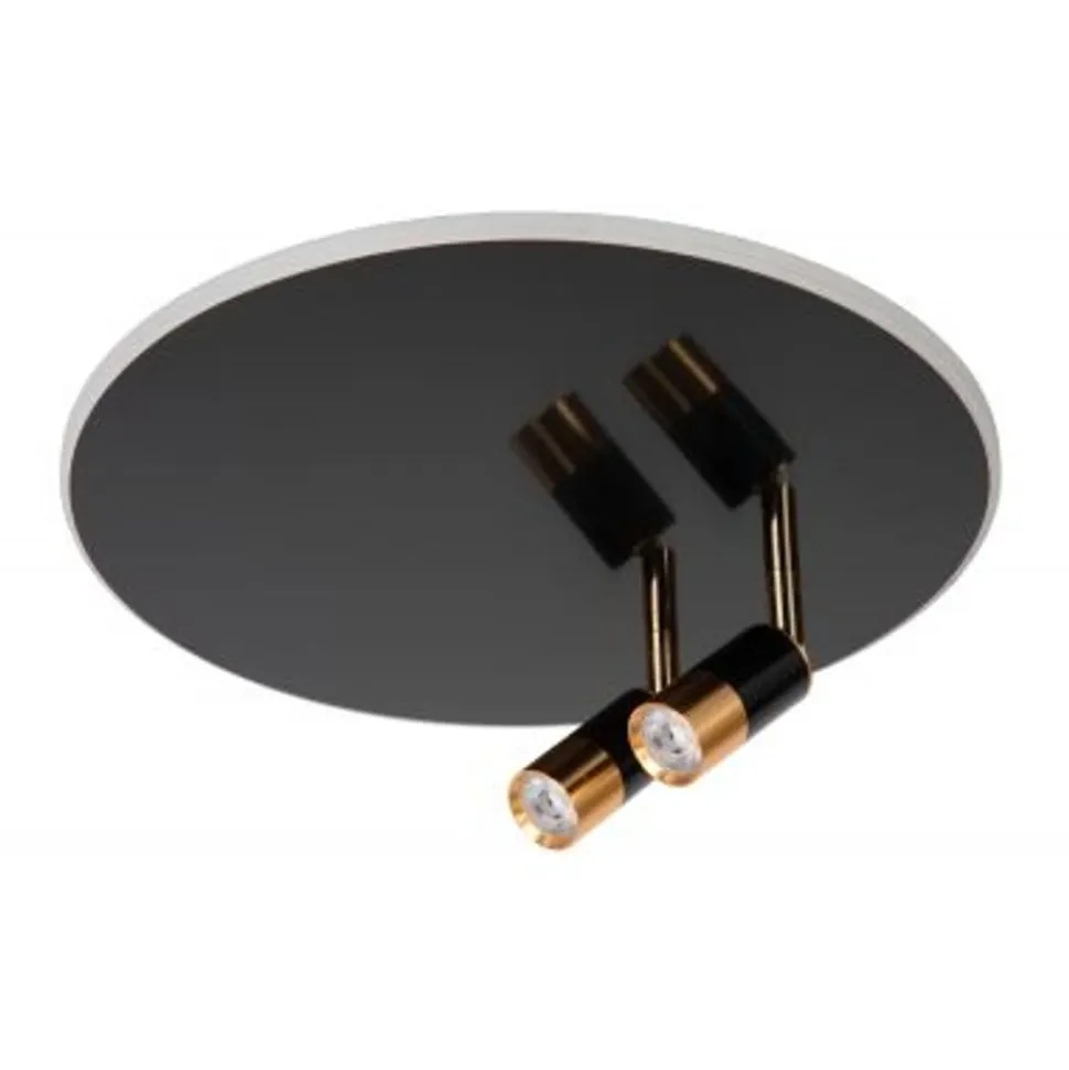 Lucide JUBEL Plafonnière-Zwart .-Ø40-LED Dimb.-5W-2700K