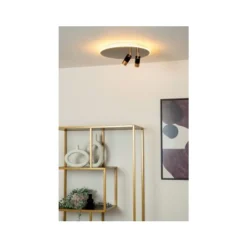 Lucide JUBEL Plafonnière-Zwart .-Ø40-LED Dimb.-5W-2700K