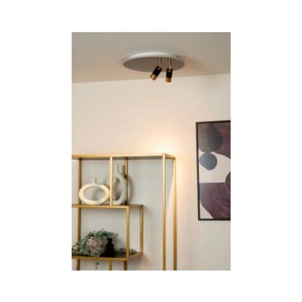 Lucide JUBEL Plafonnière-Zwart .-Ø40-LED Dimb.-5W-2700K