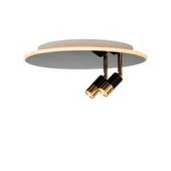 Lucide JUBEL Plafonnière-Zwart .-Ø40-LED Dimb.-5W-2700K