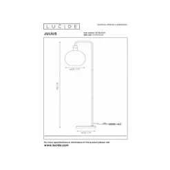 Lucide JULIUS Vloerlamp-Opaal-1xE27-25W-Glas