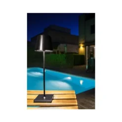 Lucide JUSTIN - Tafellamp Buiten - Ø 11 cm - LED Dimb. - 1x2,2W 3000K - IP54 - Zwart