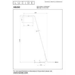 Lucide KELSO - Vloerlamp - 1xE27 - Zwart