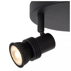 Lucide KIANTI - Plafondspot - Ø 15 cm - 2xGU10 - Zwart