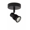 Lucide KIANTI - Wandspot / Wandlamp - Ø 10 cm - 1xGU10 - Zwart