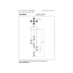 Lucide KLIGANDE Hanglamp-Mat Go.-Ø30-LED Dimb.-8W-2700K