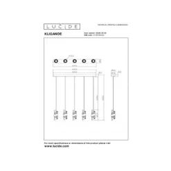 Lucide KLIGANDE Hanglamp-Zwart-LED Dimb.-7,8W-2700K