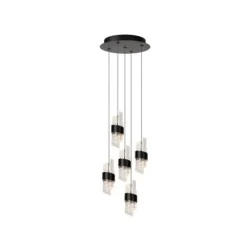 Lucide KLIGANDE Hanglamp-Zwart-Ø30-LED Dimb.-8W-2700K