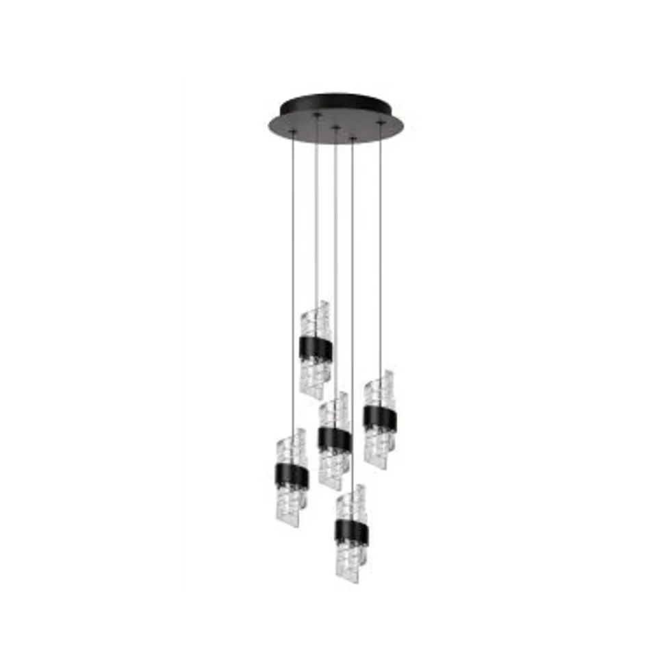 Lucide KLIGANDE Hanglamp-Zwart-Ø30-LED Dimb.-8W-2700K