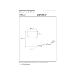 Lucide KNULLE - Tafellamp - Ø 15 cm - 1xE14 - Wit Lucide
