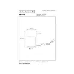 Lucide KNULLE - Tafellamp - Ø 15 cm - 1xE14 - Zwart Lucide
