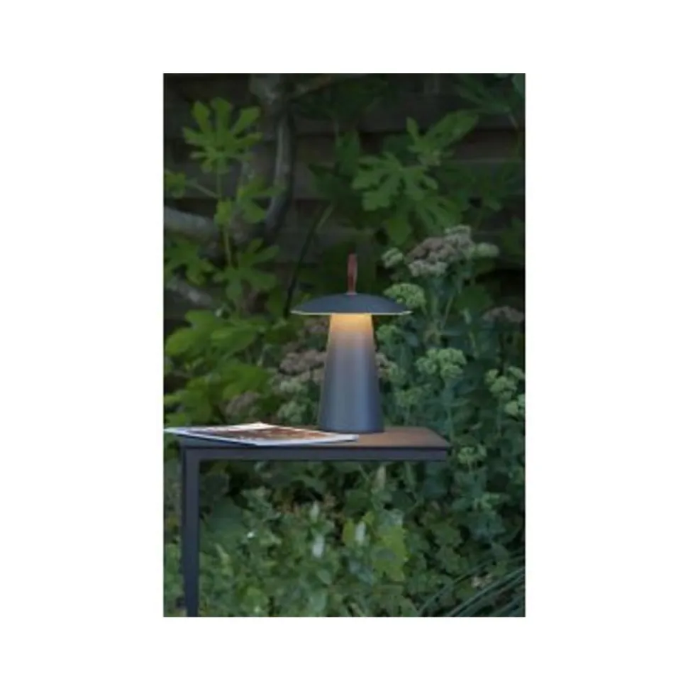 Lucide LA DONNA - Tafellamp Buiten - Ø 19,7 cm - LED Dimb. - 1x2W 2700K - IP54 - 3 StepDim - Antraciet Lucide