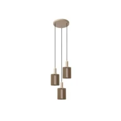 Lucide LAMBRES Hanglamp-Taupe-3xE27-40W-Alumin.