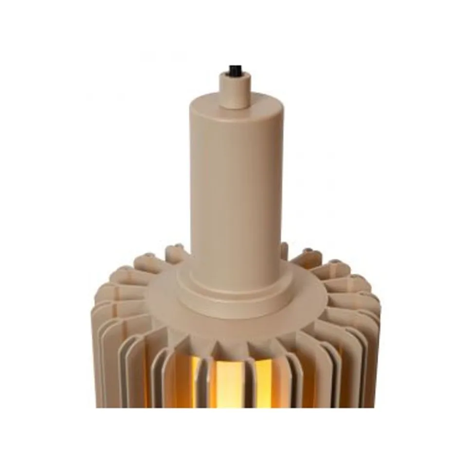 Lucide LAMBRES Hanglamp-Taupe-1xE27-40W-Alumin.
