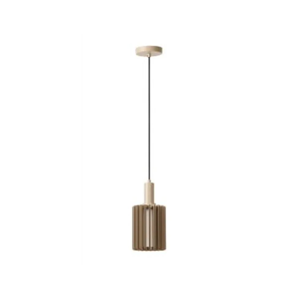 Lucide LAMBRES Hanglamp-Taupe-1xE27-40W-Alumin.