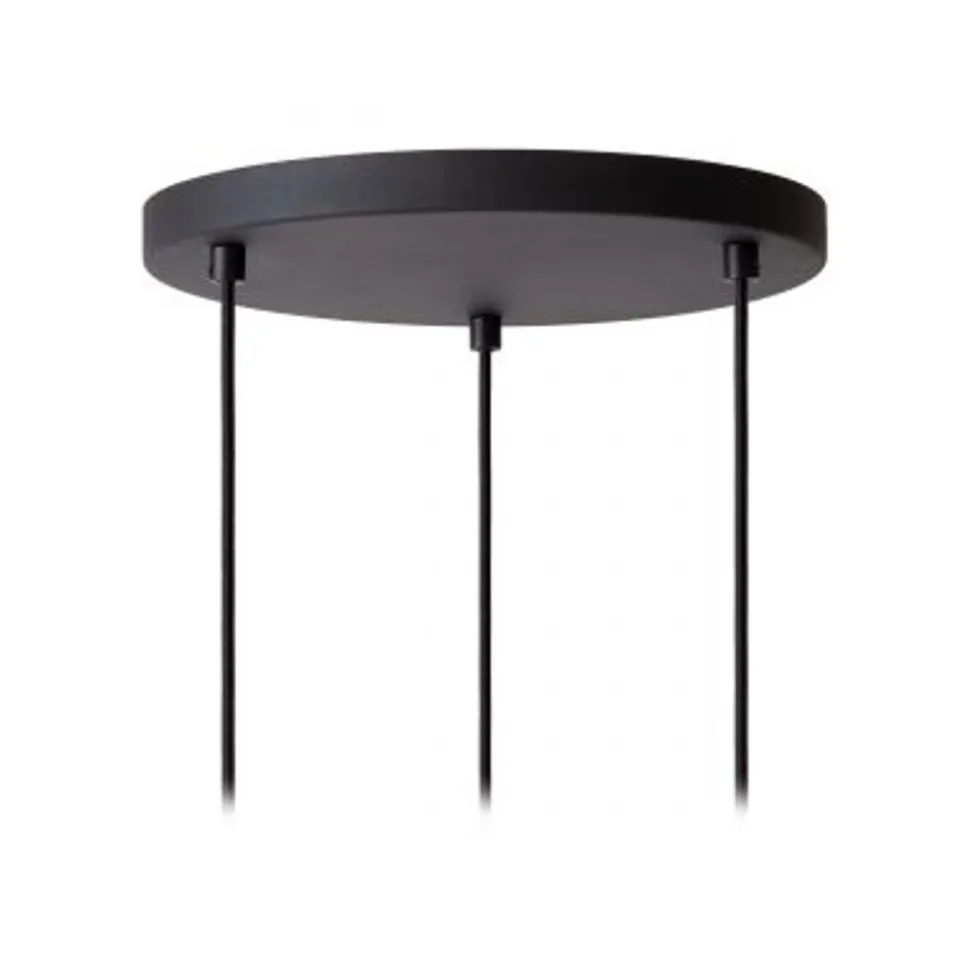 Lucide LAMBRES Hanglamp-Zwart-3xE27-40W-Alumin.