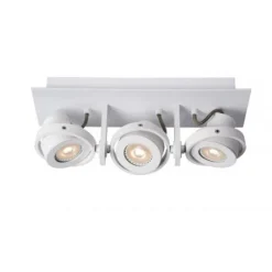 Lucide LANDA - Plafondspot - LED Dim to warm - GU10 - 3x5W 2200K/3000K - Wit Lucide