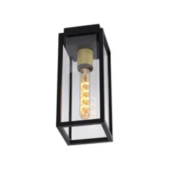 Lucide LAURENS Plafonnière Buiten-Zwart-1xE27-15W-IP54