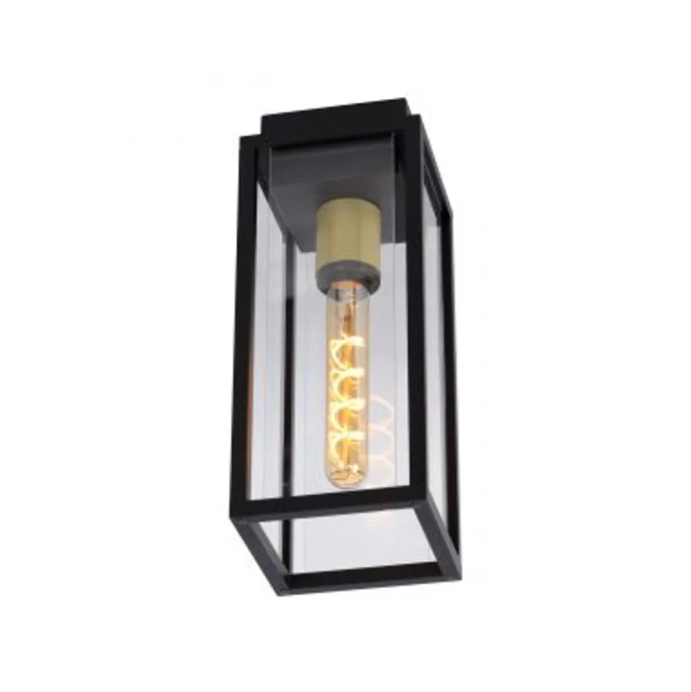 Lucide LAURENS Plafonnière Buiten-Zwart-1xE27-15W-IP54