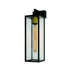 Lucide LAURENS Wandlamp Buiten-Zwart-1xE27-40W-IP54-Glas