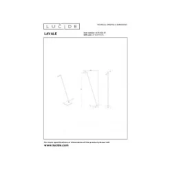 Lucide LAVALE Leeslamp-Turkoo.-LED Dimb.-3W-2700K-Metaal