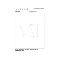 Lucide LAVALE Leeslamp-Wit-LED Dimb.-3W-2700K-Metaal