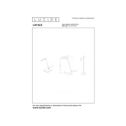 Lucide LAVALE Tafellamp-Okerge.-LED Dimb.-3W-2700K-Metaal