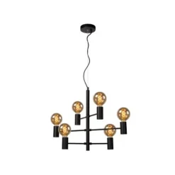 Lucide LEANNE - Hanglamp - 6xE27 - Zwart Lucide