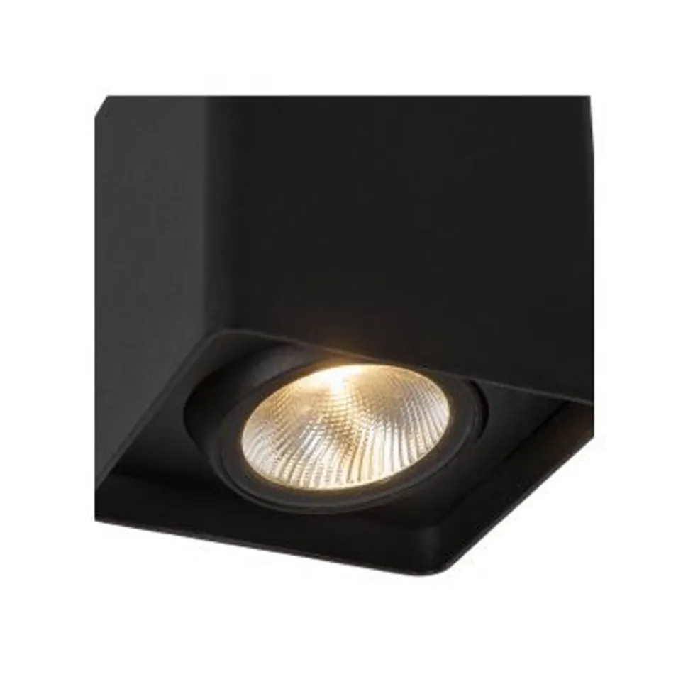 Lucide LEEDS Plafonnière Buiten-Zwart-LED-9W-2700K-IP54