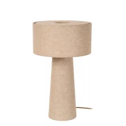 Lucide LEEROY Tafellamp-Taupe-1xE27-240W-Linnen