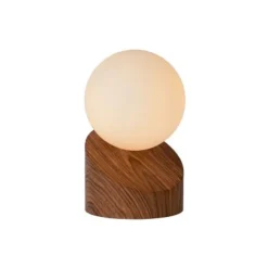 Lucide LEN - Tafellamp - Ø 10 cm - 1xG9 - Hout
