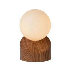 Lucide LEN - Tafellamp - Ø 10 cm - 1xG9 - Hout
