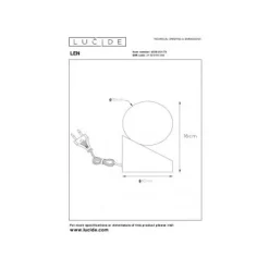 Lucide LEN - Tafellamp - Ø 10 cm - 1xG9 - Hout