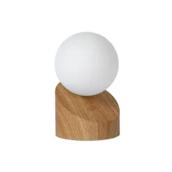 Lucide LEN - Tafellamp - Ø 10 cm - 1xG9 - Licht hout