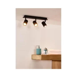 Lucide LENNERT Plafondspot 3x5W/GU10 Mat Zwart