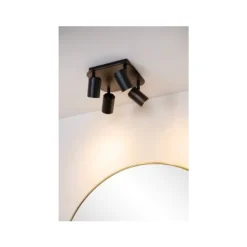 Lucide LENNERT Plafondspot 4x5W/GU10 Mat Zwart