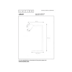 Lucide LESLEY - Bureaulamp - 1xGU10 - Zwart