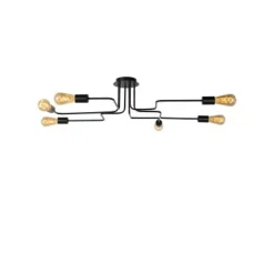 Lucide LESTER Plafondlicht 6xE27 100/75/20cm Zwart
