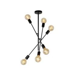 Lucide LESTER Plafonnier 59/59/85 cm E27/60W Zwart