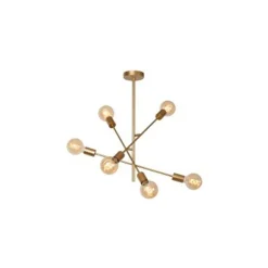 Lucide LESTER Plafonnière-Mat Go.-6xE27-40W-Metaal